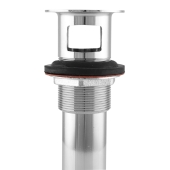 Matco-Norca Bathroom Sink Overflow Flat Top Grid Drain Assembly, Chrome Plated - Image 2