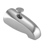 Matco-Norca 5" long, 1/2" FIP Base Connection Solid Brass Tub Spout w/ Shower Diverter, Chrome Plated - Image 1