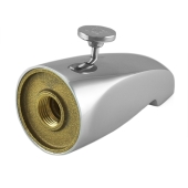 Matco-Norca 5" long, 1/2" FIP Base Connection Solid Brass Tub Spout w/ Shower Diverter, Chrome Plated - Image 3