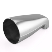 Matco-Norca 5-1/4" long, 1/2" FIP Nose Connection Tub Spout, Chrome Plated - Image 3