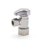 5/8" OD Compr. x 3/8" OD Compr. Angle Stop Valve (1/4-Turn), Lead-Free