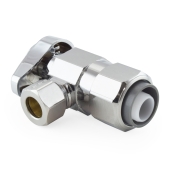 BrassCraft 1/2" Push Connect x 3/8" OD Compr. Angle Stop Valve (1/4-Turn), Lead-Free - Image 2