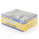 BrassCraft 1/2" Push Connect x 3/8" OD Compr. Angle Stop Valve (1/4-Turn), Lead-Free - Image 3