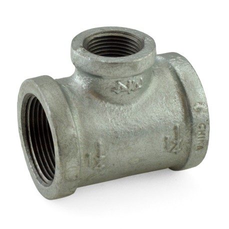 Matco-Norca 1-1/4" x 1-1/4" x 3/4" Galvanized Reducing Tee