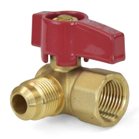 Wright Valves 1/2" FIP x 1/2" Flare Angle Gas Ball Valve