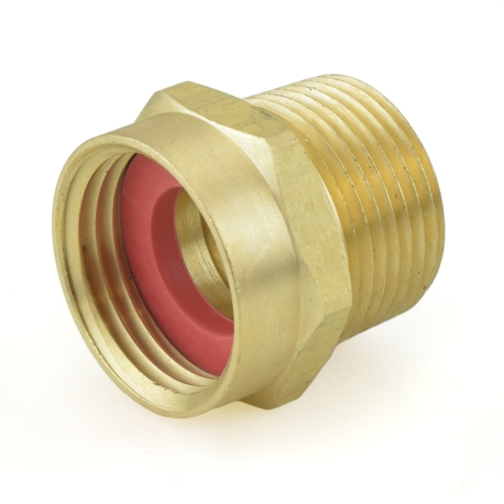 Everhot 3/4" FGH x 3/4" MIP (tapped 1/2" FIP) Brass Adapter