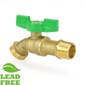 Wright Valves 1/2" MPT Hose Bibb Ball Valve, 1/4-Turn, Lead-Free - Image 2