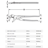 Channellock GL6 Channellock Griplock 6.5" Tongue and Groove Plier, 1" Jaw Capacity - Image 2