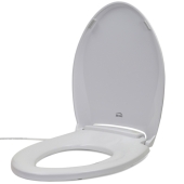 Bemis Bemis H1900NL (White) Radiance series Luxury Elongated Heated Toilet Seat w/ Soft Close & Night Light, Plastic - Image 4