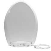 Bemis Bemis H1900NL (White) Radiance series Luxury Elongated Heated Toilet Seat w/ Soft Close & Night Light, Plastic - Image 3