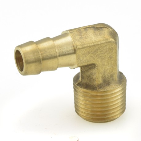 Everhot 3/8" Hose Barb x 3/8" MIP Brass Elbow