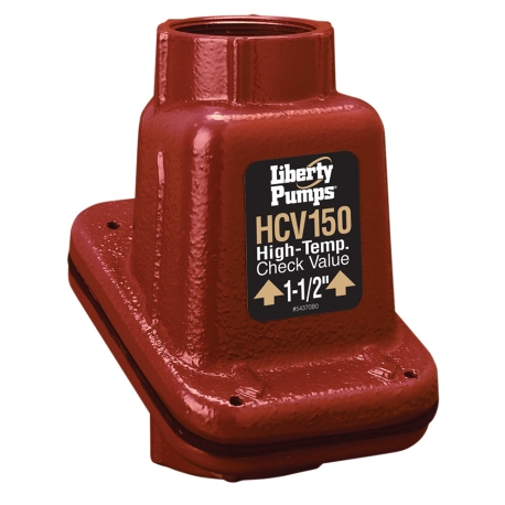 Liberty Pumps 1-1/2" Cast Iron Check Valve for High-Temperature Sump Pumps, up to 200&deg;F, Threaded