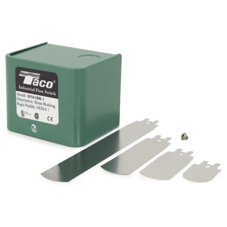 Taco IFS01BR-1, Brass Mechanical Liquid Flow Switch, NEMA 1, (2) Rigid Paddles, 1" MNPT