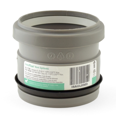 Centrotherm 3" Fem. PVC/CPVC to 3" Innoflue SW Appliance Adapter