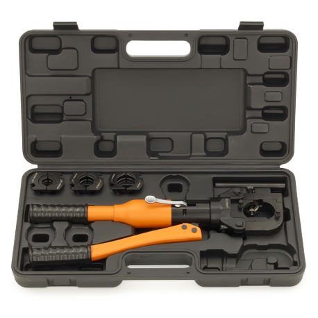 Iwiss Manual Hydraulic Copper Press Tool Kit for 1/2", 3/4" and 1" sizes