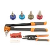 Iwiss Manual PEX Expander Tool Kit w/ Auto-Rotating Head for sizes 1/2", 3/4" & 1" (incl Cutter & Ring Removal Tool) - Image 3