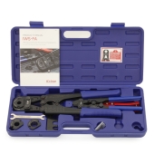 Iwiss PEX Crimp Tool Kit w/ Decrimper & Pipe Cutter for sizes 3/8", 1/2", 3/4" & 1" - Image 1