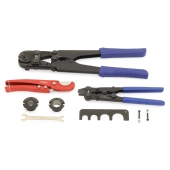 Iwiss PEX Crimp Tool Kit w/ Decrimper & Pipe Cutter for sizes 3/8", 1/2", 3/4" & 1" - Image 2