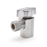 1/2" FIP x 3/8" OD Compr. Angle Stop Valve (1/4-Turn), Lead-Free