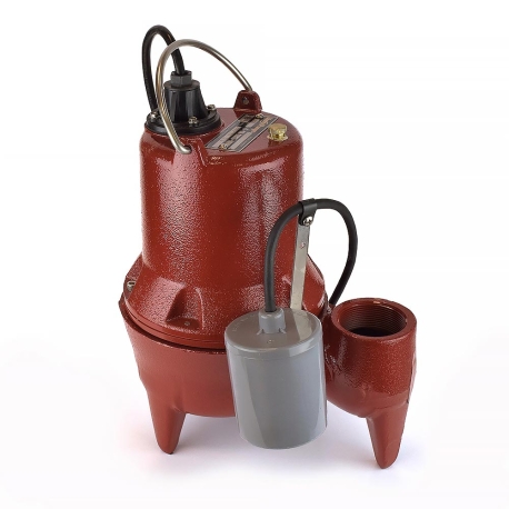 Liberty Pumps Automatic Sewage Pump w/ Wide Angle Float Switch, 25' cord, 4/10 HP, 115V