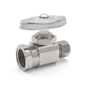 BrassCraft 1/2" FIP x 3/8" OD Compr. Straight Stop Valve (Multi-Turn), Lead-Free - Image 2