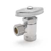 BrassCraft 3/8" FIP x 3/8" OD Compr. Angle Stop Valve (Multi-Turn), Lead-Free - Image 1