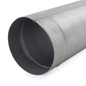 Juniper Industries 7" x 5 ft. Galvanized Snap-Lock Flue Pipe, 26 GA - Image 1
