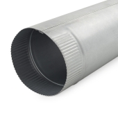 6" x 2ft Galvanized Snap-Lock Flue Pipe, 24 GA Juniper Industries