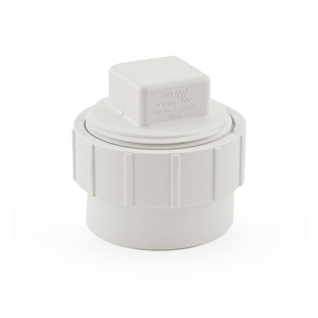 Spears 2" PVC DWV Cleanout Adapter (Spigot) w/ Plug