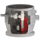 Liberty Pumps 1 HP ProVore380-SD Simplex Grinder System w/ PRG101A-2 Pump & 24" x 24" Basin, 2" Side Disch., 115V, 25' cord - Image 8