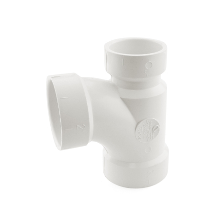 Spears 2" x 1-1/2" x 2" PVC DWV Sanitary Tee