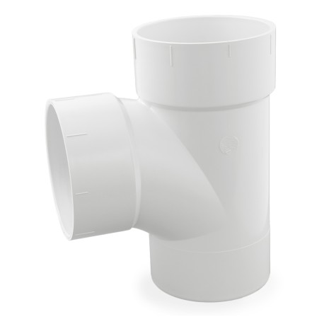 Spears 6" PVC DWV Sanitary Street Tee (Spigot x Socket x Socket)