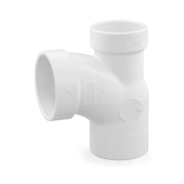 Spears 2" x 1-1/2" x 2" PVC DWV Sanitary Street Tee (Spigot x Socket x Socket) - Image 1