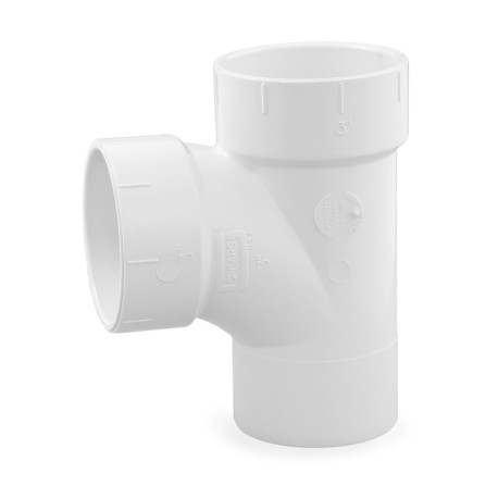 3" PVC DWV Sanitary Street Tee (Spigot x Socket x Socket) Spears