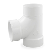 4" PVC DWV Sanitary Street Tee (Spigot x Socket x Socket) Spears