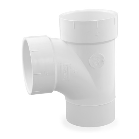 4" PVC DWV Sanitary Street Tee (Spigot x Socket x Socket) Spears