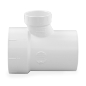 3" x 3" x 1-1/2" PVC DWV Sanitary Street Tee (Spigot x Socket x Socket) Spears