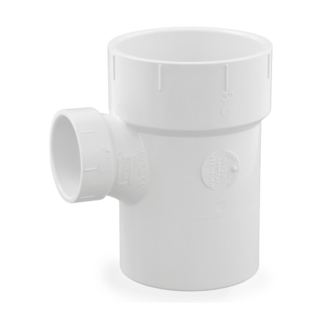 3" x 3" x 1-1/2" PVC DWV Sanitary Street Tee (Spigot x Socket x Socket) Spears