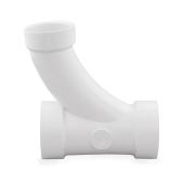 Spears 2" x 2" x 1-1/2" PVC DWV Wye and 45&deg; Elbow Combo - Image 2