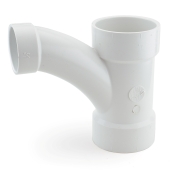 Spears 3" x 3" x 2" PVC DWV Wye and 45&deg; Elbow Combo - Image 1