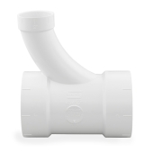 Spears 4" x 4" x 2" PVC DWV Wye and 45&deg; Elbow Combo - Image 2