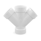 Spears 3" PVC DWV Double Wye - Image 1
