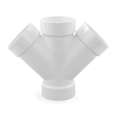 Spears 4" PVC DWV Double Wye - Image 1