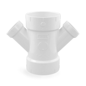 Spears 4" x 2" PVC DWV Double Wye - Image 1