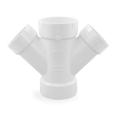 Spears 4" x 3" PVC DWV Double Wye - Image 1
