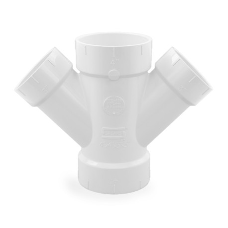 Spears 4" x 3" PVC DWV Double Wye