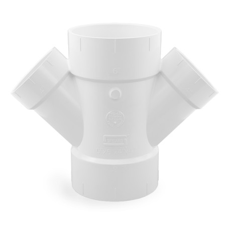 Spears 6" x 4" PVC DWV Double Wye