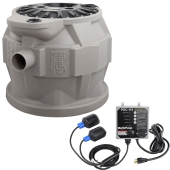Liberty Pumps 4/10 HP Pro680 Duplex Sewage System w/ LE41M Pumps, 30" x 24" Basin & Outdoor Control, 115V, 10' cord - Image 1