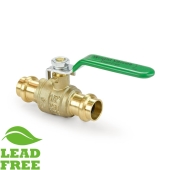 Wright Valves 1/2" Press Brass Ball Valve, Full Port (Lead-Free) - Image 2