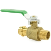 Wright Valves 1/2" Press x 1/2" MPT Threaded Brass Ball Valve, Full Port, Lead-Free - Image 3